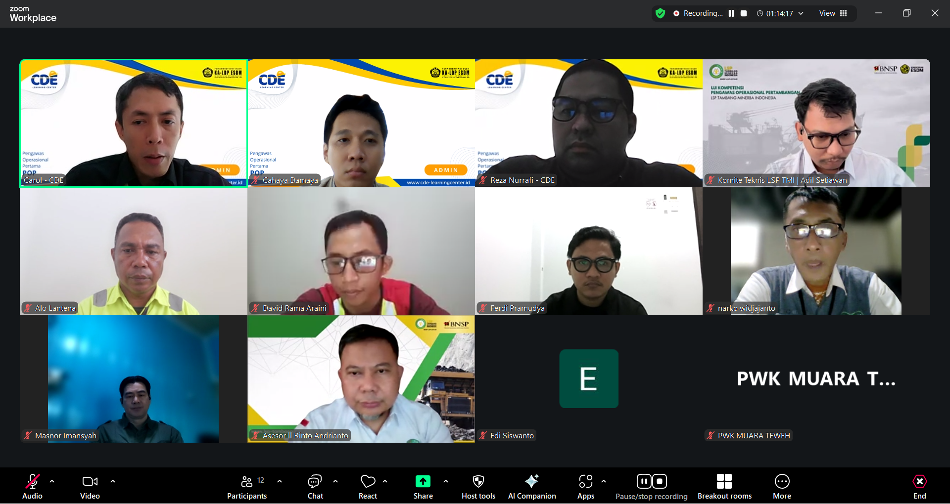 Dokumentasi Pelatihan CDE